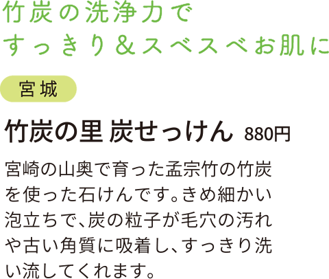 宮城　竹炭の里 炭せっけん